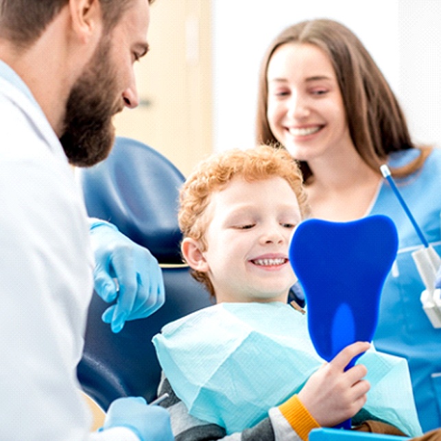 Boy receives dental crown in Chesterfield