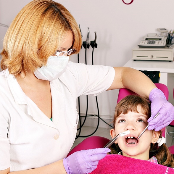 Girl undergoing checkup in Chesterfield