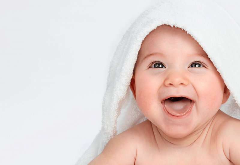 portrait of a smiling baby