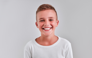 a child smiling